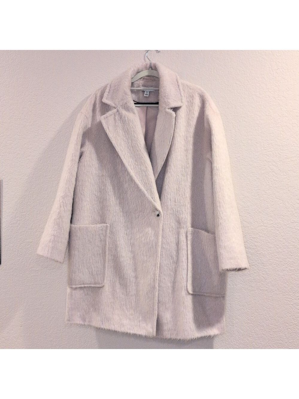 Topshop Light Pink Carly Long Coat, Jacket, Size 8 ,Long Reglan Sleeves.